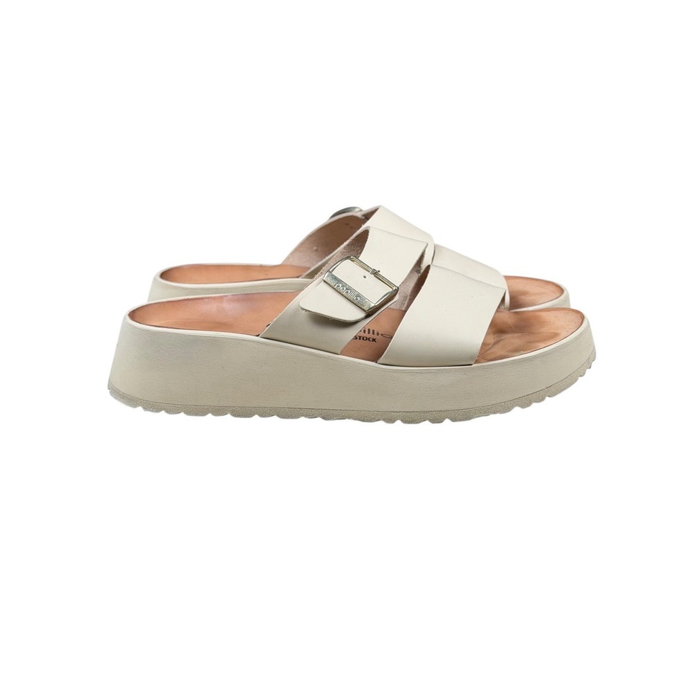 Birkenstock Papillio Almina Women's Sandal Sz 9 Narrow Leather Platform Slip On